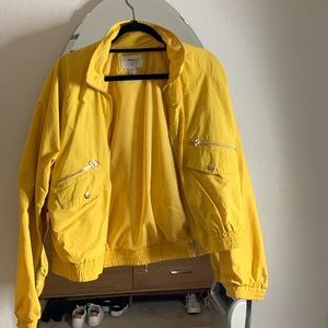 Yellow wind breaker jacket